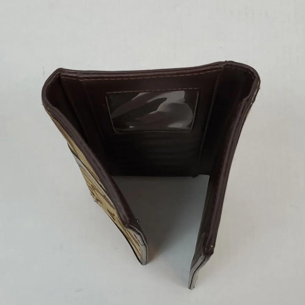 Coach leatherware canvas wallet brown